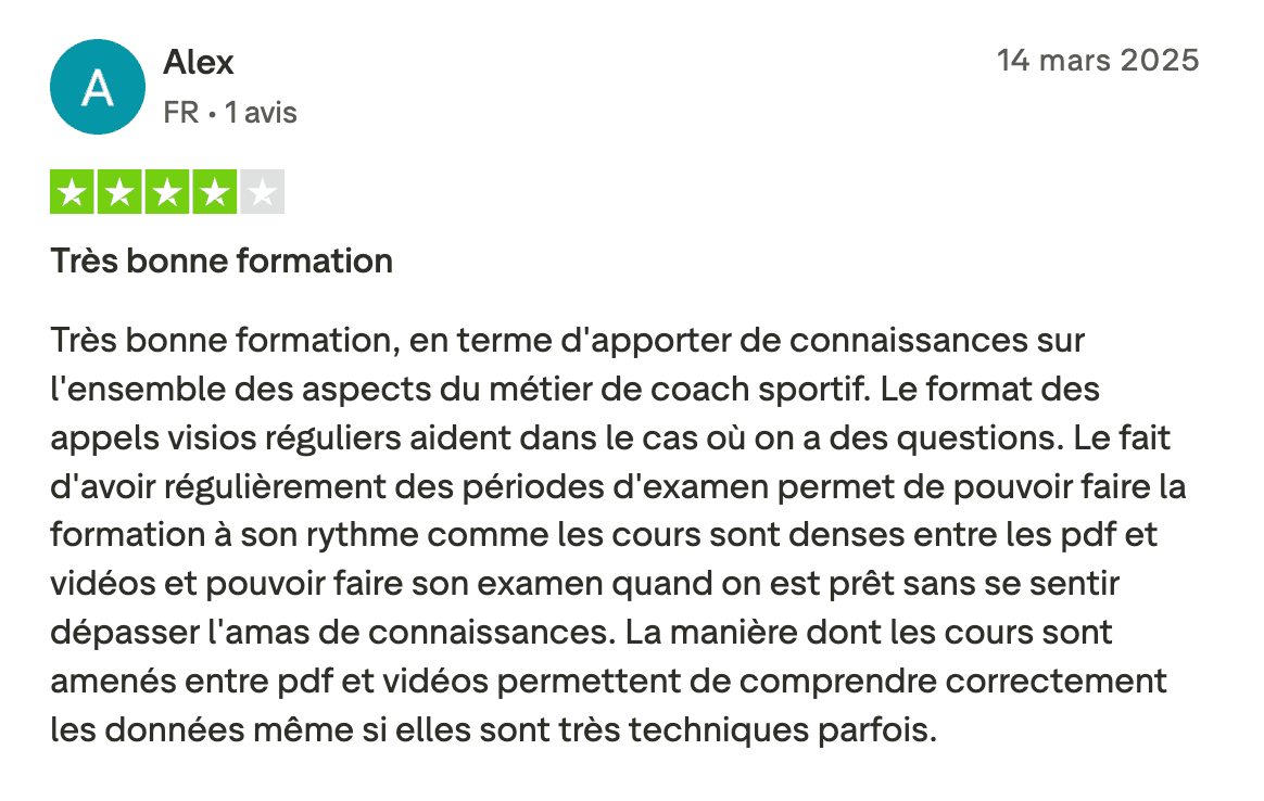 Avis certifié FMCS #30