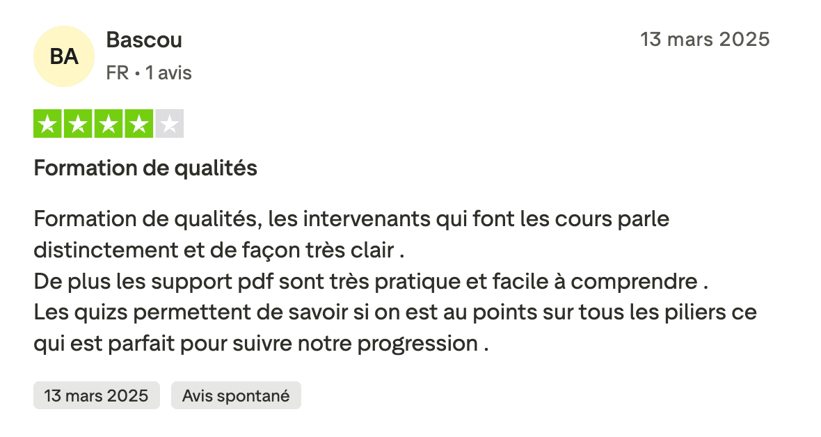 Avis certifié FMCS #31